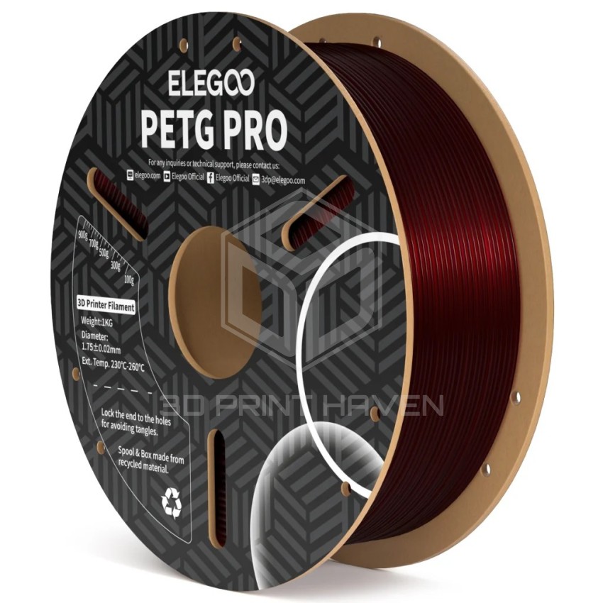 ELEGOO PETG PRO, Цвят: Burgundy Red