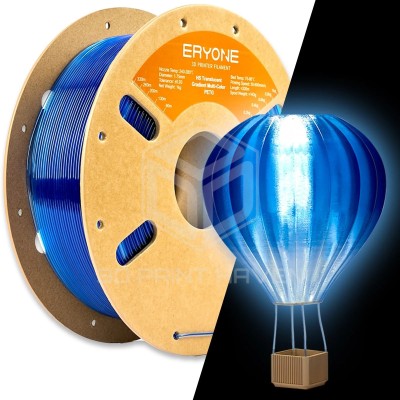 Eryone PETG High-Speed Multi-Color Gradient Translucent, Цвят: Dark Blue - Transperant