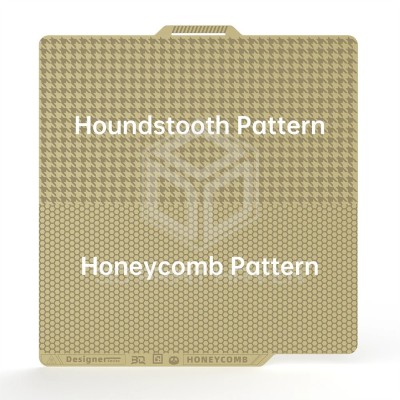 Dual-textured Build Plate with Honeycomb & Houndstooth, Модел: X1/P1/A1 257×257mm