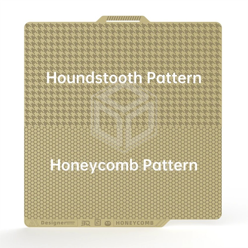 Dual-textured Build Plate with Honeycomb & Houndstooth, Модел: X1/P1/A1 257×257mm
