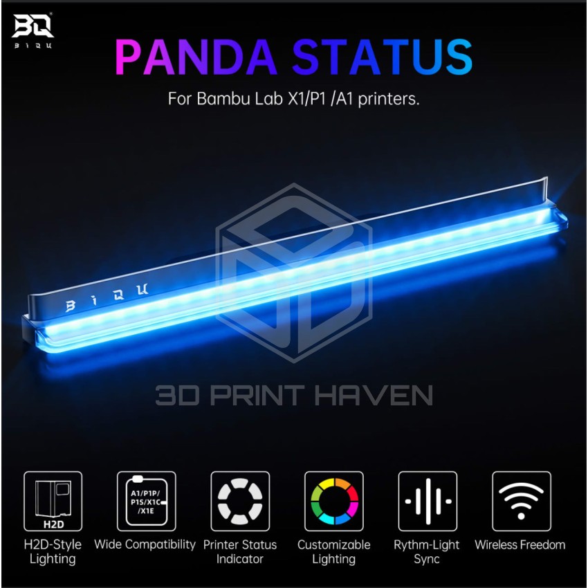 Panda Status Customizable RGB Bar for Bambu Lab X1/P1/A1 Series