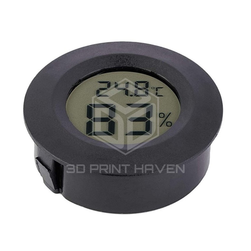 Кръгъл вграден електронен цифров термометър и хигрометър