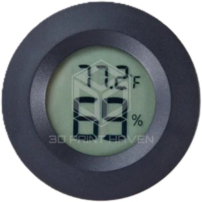 Кръгъл вграден електронен цифров термометър и хигрометър