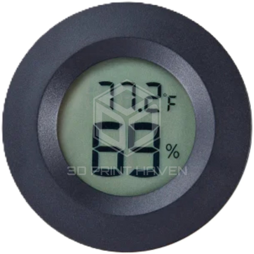 Кръгъл вграден електронен цифров термометър и хигрометър
