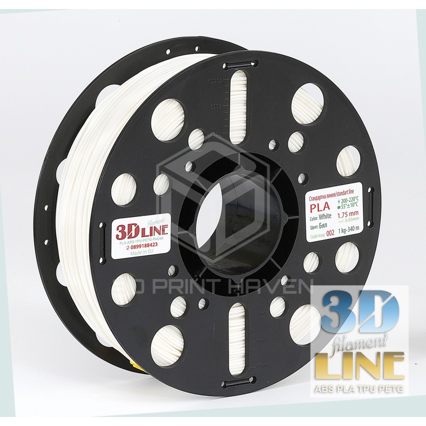 3DLine - PLA - Произведено в БГ, Цвят: Бял