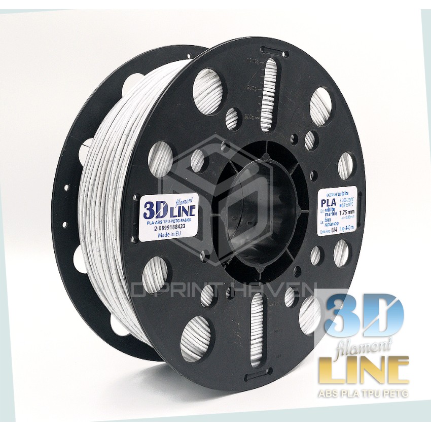 3DLine - PLA - Произведено в БГ, Цвят: Бял мрамор