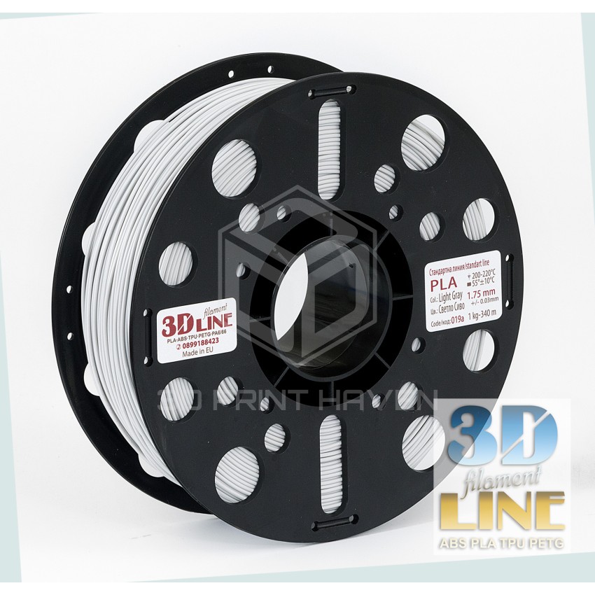 3DLine - PLA - Произведено в БГ, Цвят: Светло сиво