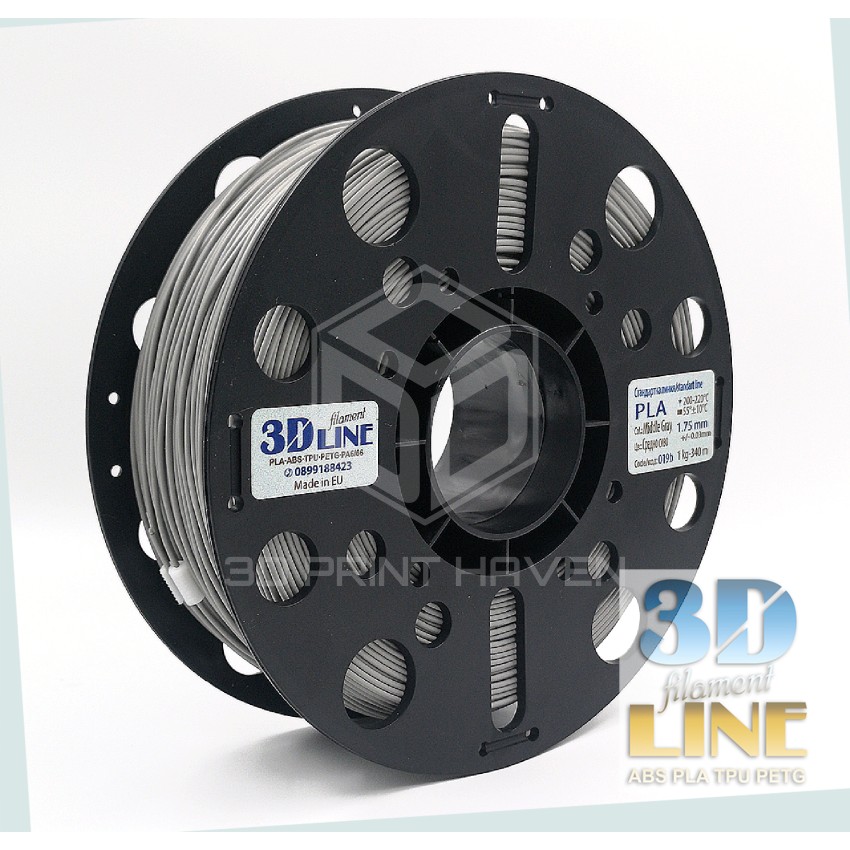 3DLine - PLA - Произведено в БГ, Цвят: Средно сиво