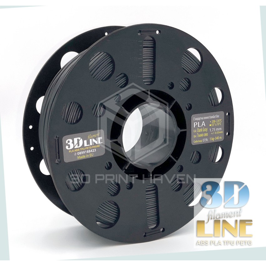 3DLine - PLA - Произведено в БГ, Цвят: Тъмно сиво