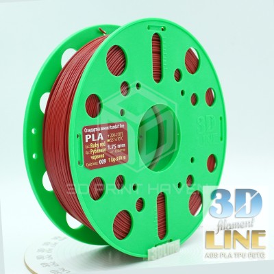 3DLine - PLA - Произведено в БГ, Цвят: Рубинено червено
