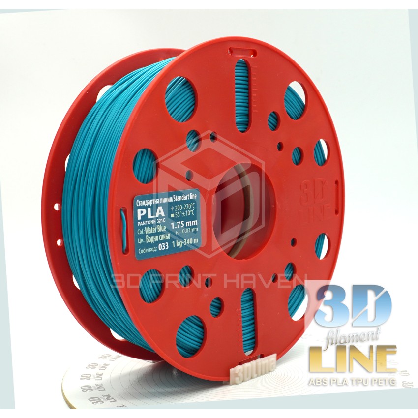 3DLine - PLA - Произведено в БГ, Цвят: Водно синьо