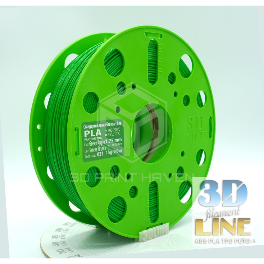 3DLine - PLA - Произведено в БГ, Цвят: Зелена ябълка