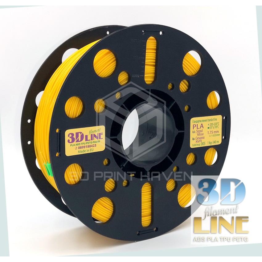 3DLine - PLA - Произведено в БГ, Цвят: Сигнално жълто