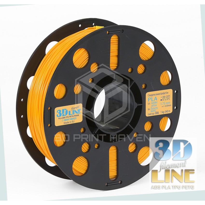 3DLine - PLA - Произведено в БГ, Цвят: Златисто жълто