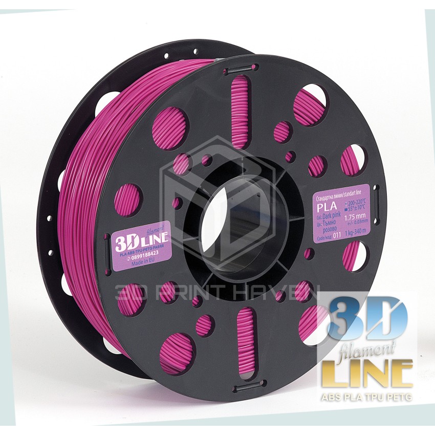 3DLine - PLA - Произведено в БГ, Цвят: Тъмно розово