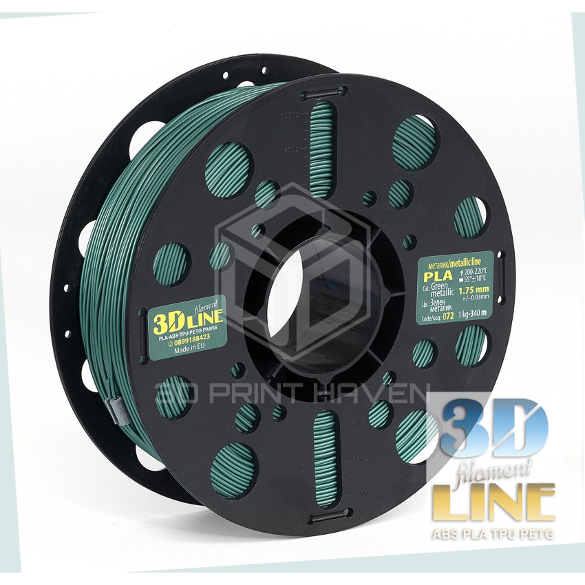 3DLine - PLA - Произведено в БГ, Цвят: Зелен металик