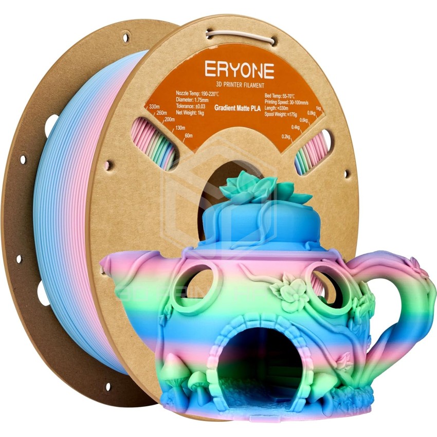 Eryone PLA Matte Gradient Rainbow, Цвят: Fairy