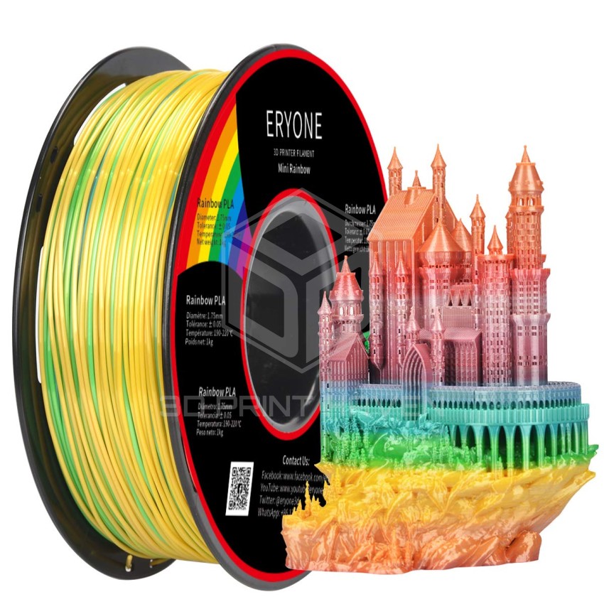 Eryone PLA Silk Rainbow, Цвят: Mini