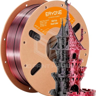 Eryone PLA Dual Color Silk, Цвят: Black - Red
