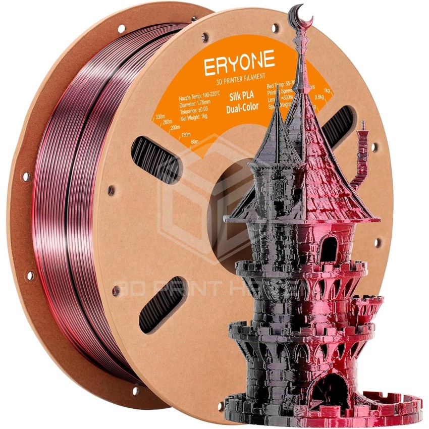 Eryone PLA Dual Color Silk, Цвят: Black - Red