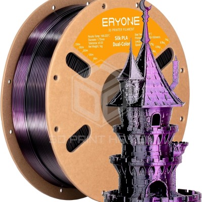 Eryone PLA Dual Color Silk, Цвят: Black - Purple