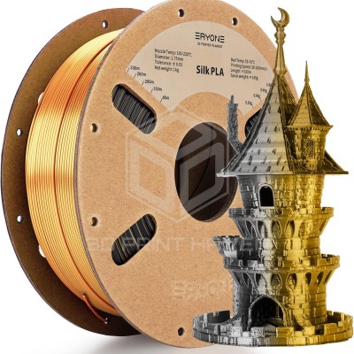 Eryone PLA Dual Color Silk, Цвят: Black - Dark Gold