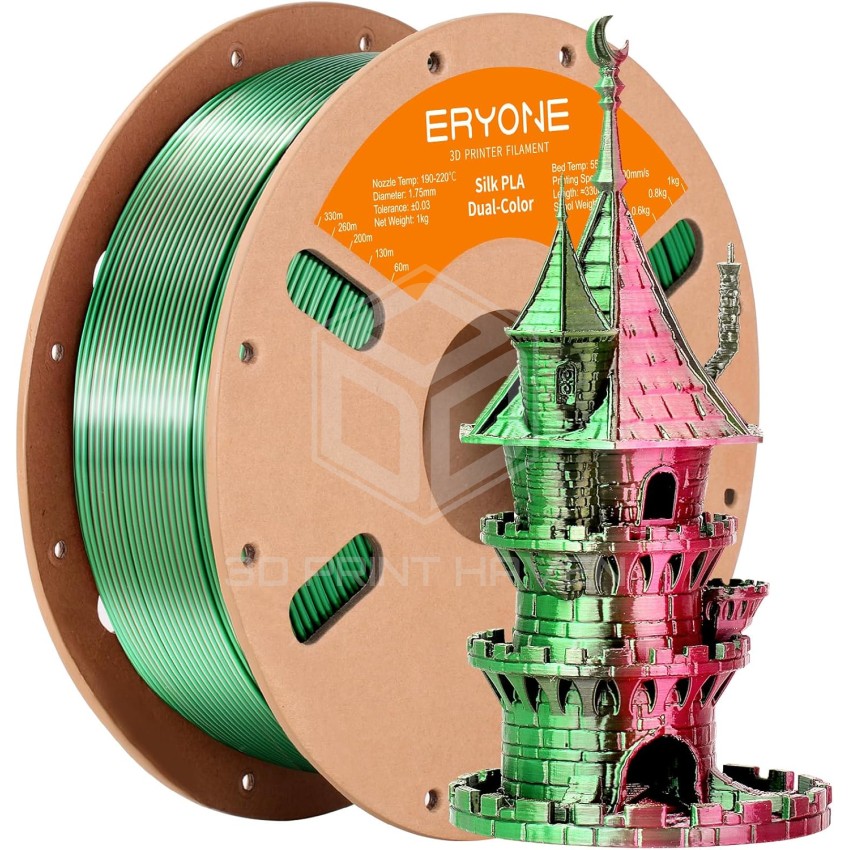 Eryone PLA Dual Color Silk, Цвят: Red - Green