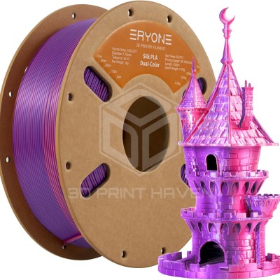 Eryone PLA Dual Color Silk, Цвят: Orange Red - Purple