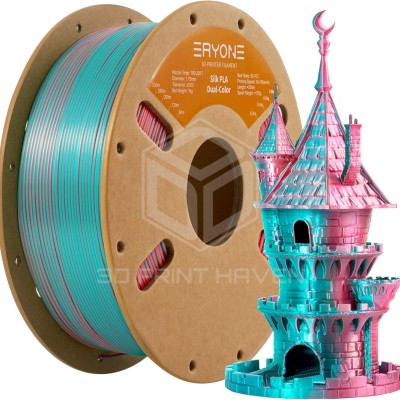 Eryone PLA Dual Color Silk, Цвят: Teal - Orange Red