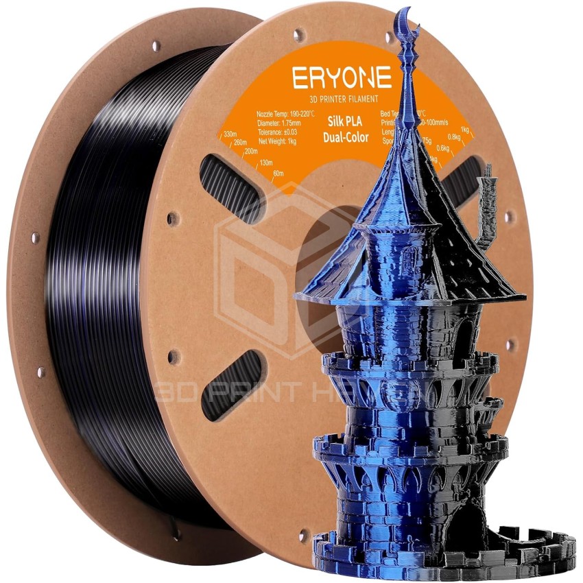 Eryone PLA Dual Color Silk, Цвят: Midnight Blue - Black