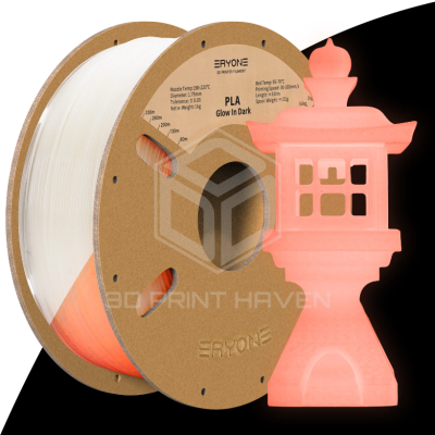 Eryone PLA Glow in The Dark - Luminous, Цвят: Orange Red