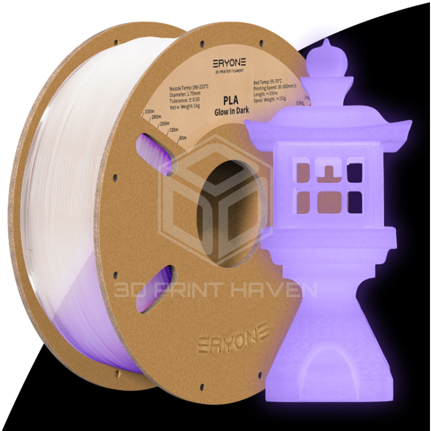 Eryone PLA Glow in The Dark - Luminous, Цвят: Purple