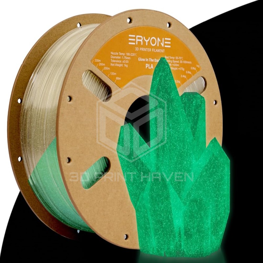 Eryone PLA Glow in The Dark - Luminous, Цвят: Fluorescent Green