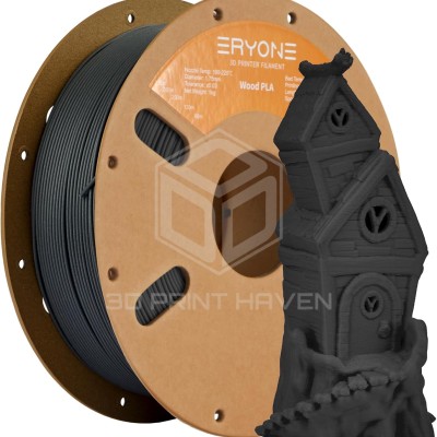 Eryone PLA Wood, Цвят: Charcoal Grey