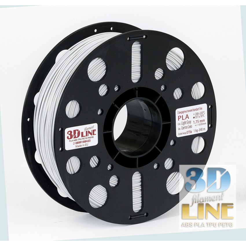 3DLine - PLA - Произведено в БГ, Цвят: Светло сиво