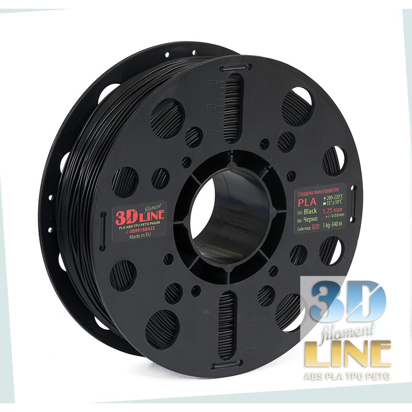 3DLine - PLA - Произведено в БГ, Цвят: Черно