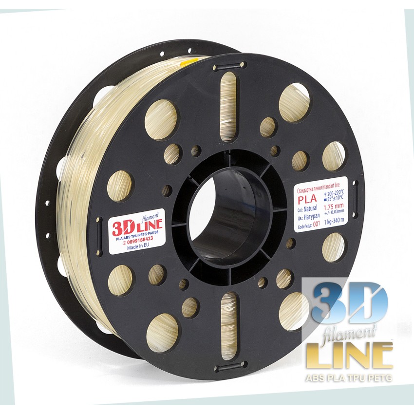 3DLine - PLA - Произведено в БГ, Цвят: Натурал