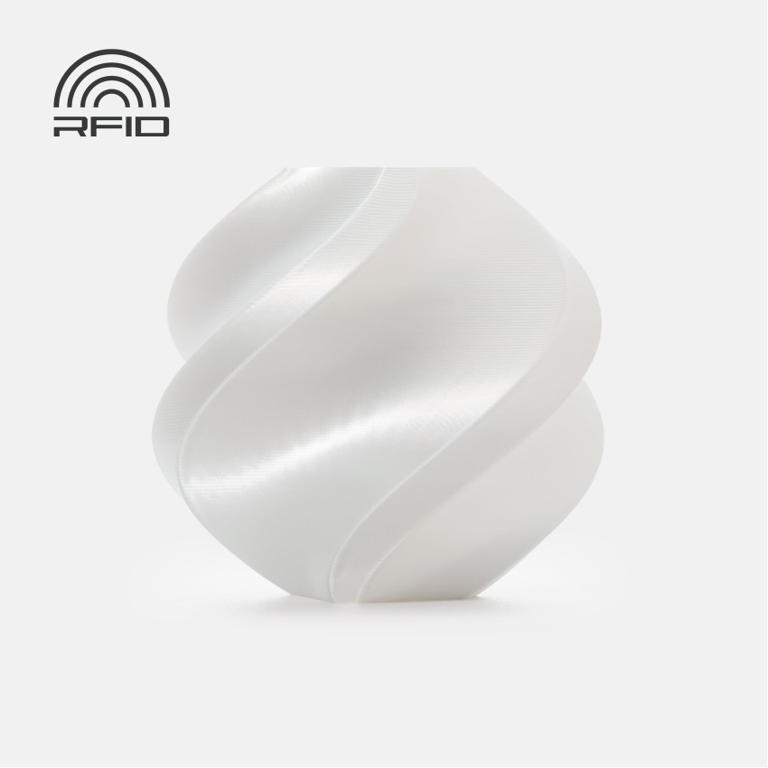 Bambu Lab PLA Silk+, Цвят: White - With Spool