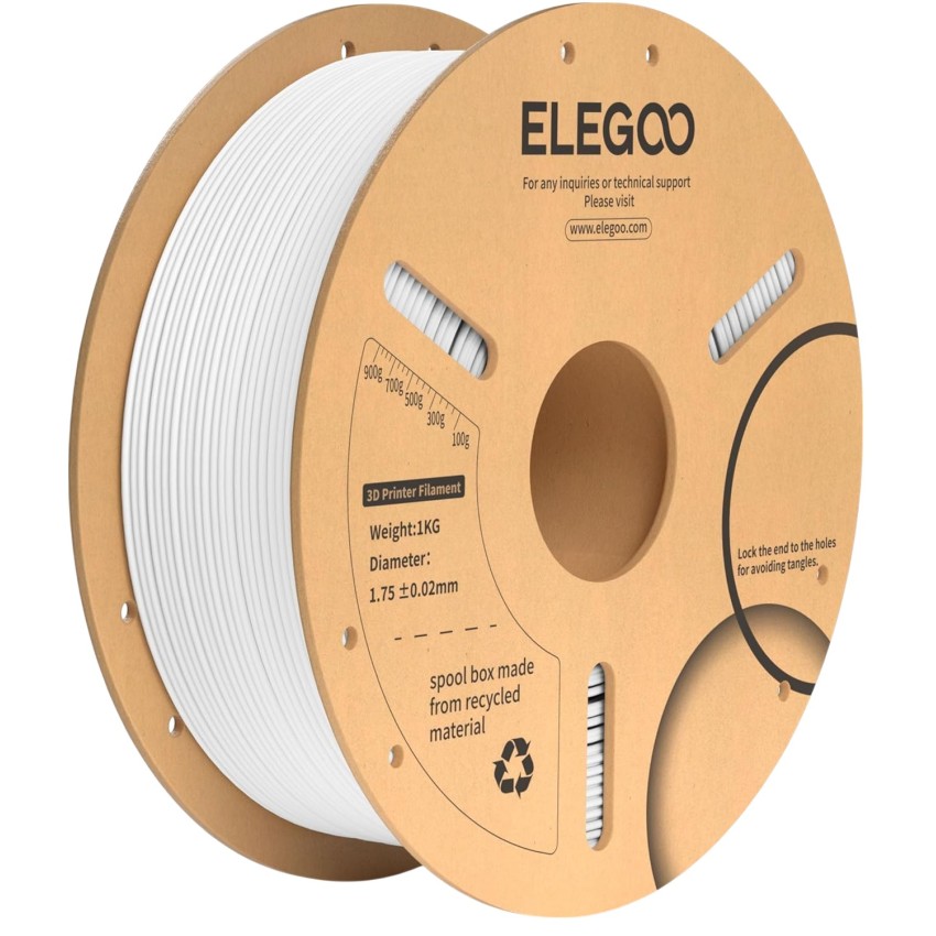 ELEGOO PLA+ Plus, Цвят: White