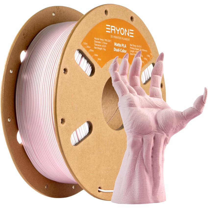 Eryone PLA Dual Color Matte, Цвят: Pink - White