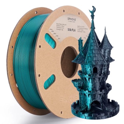 Eryone PLA Dual Color Silk, Цвят: Emerald Green - Black