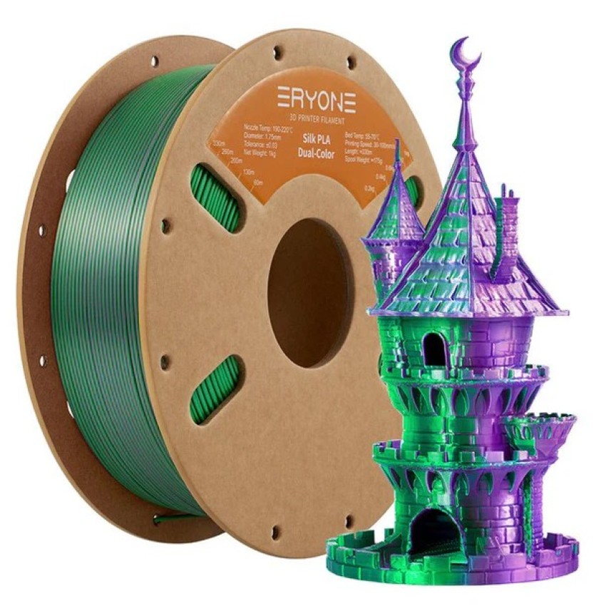 Eryone PLA Dual Color Silk, Цвят: Purple - Green
