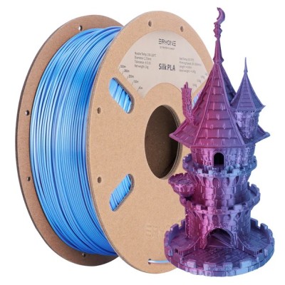 Eryone PLA Dual Color Silk, Цвят: Rose Red - Light Blue