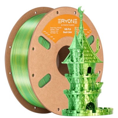 Eryone PLA Dual Color Silk, Цвят: Yellow - Green