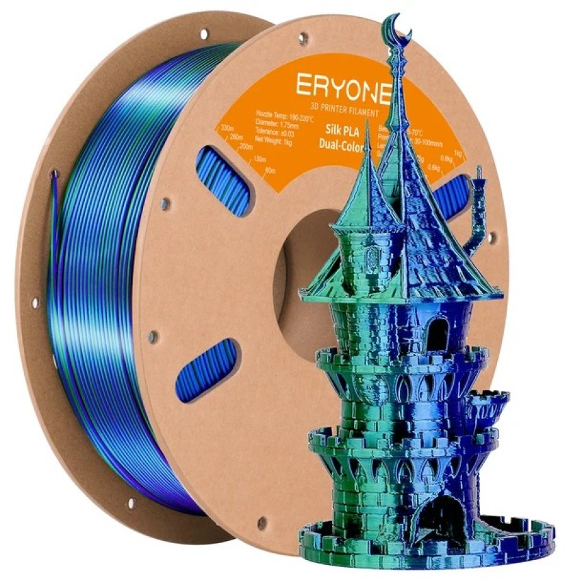 Eryone PLA Dual Color Silk, Цвят: Blue - Green