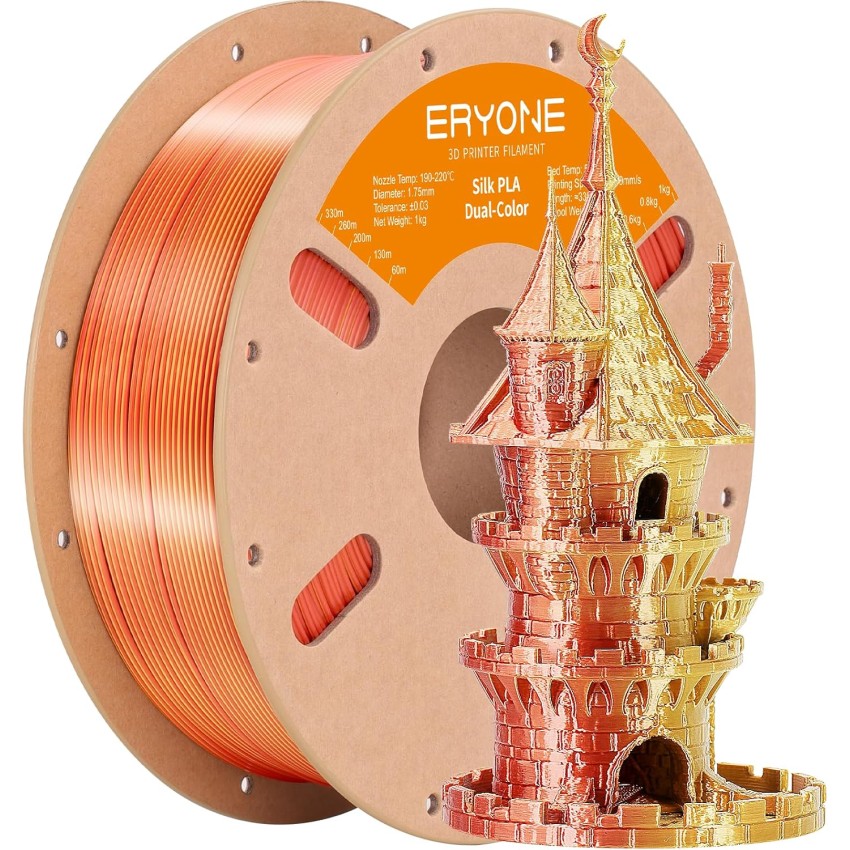 Eryone PLA Dual Color Silk, Цвят: Gold - Copper