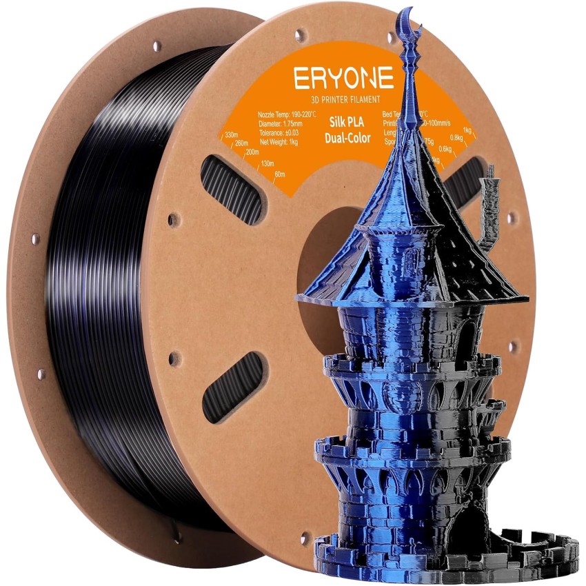 Eryone PLA Dual Color Silk, Цвят: Midnight Blue - Black