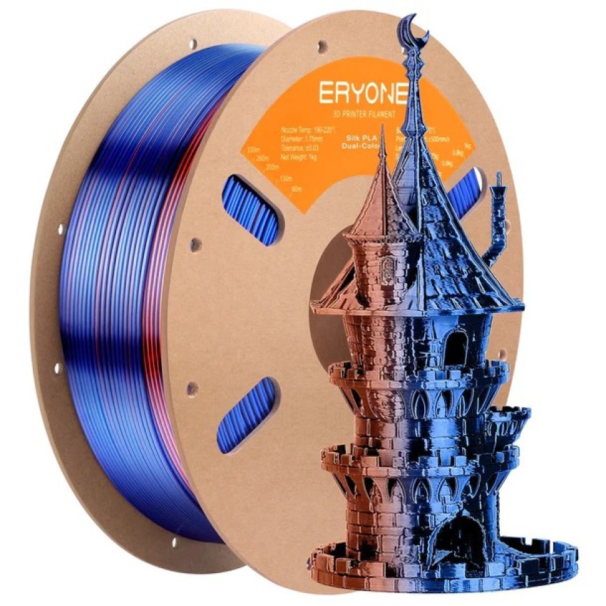 Eryone PLA Dual Color Silk, Цвят: Orange - Blue