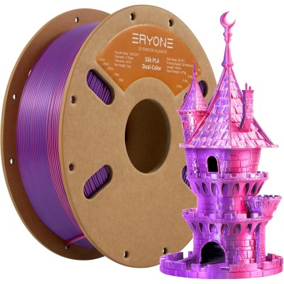 Eryone PLA Dual Color Silk, Цвят: Orange Red - Purple