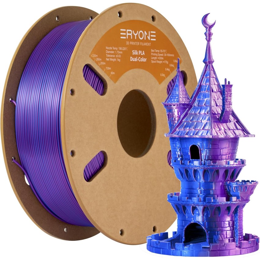 Eryone PLA Dual Color Silk, Цвят: Purple - Blue